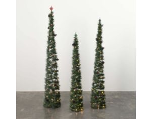 Sullivans Tall LED Pine Cone Tree (Set of 3)