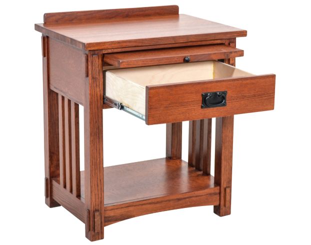 Surewood Oak Mission 1-Drawer Open Nightstand large image number 2