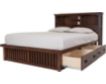 Surewood Oak Mission Chocolate Queen Storage Bed small image number 2