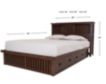 Surewood Oak Mission Chocolate King Storage Bed small image number 3