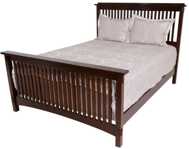 Surewood Oak Chocolate Queen Bed large image number 1