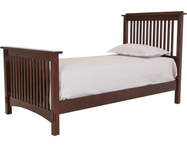 Surewood Oak Chocolate Twin Bed large image number 1