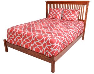 Surewood Oak Mission King Low-Profile Bed