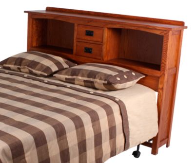 Surewood Oak Mission King Bookcase Headboard | Homemakers