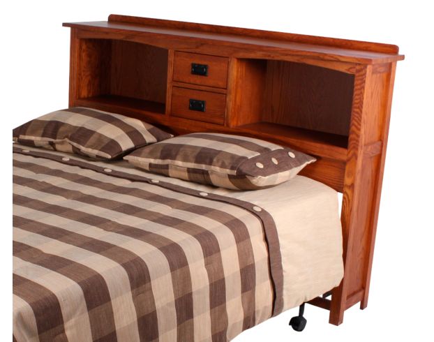 Solid wood store bookcase headboard king