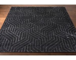 Surya Carpets, Inc Hightower Charcoal Black and White 6 X 9 Rug