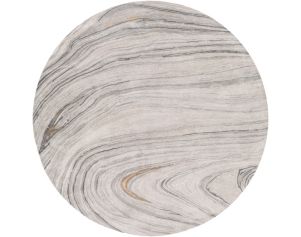 Surya Carpets, Inc Kavita Light Gray and Ivory 8-Foot Round Rug