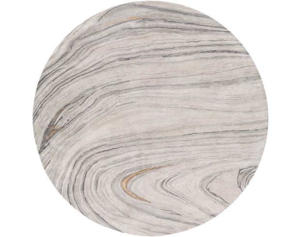 Surya Carpets, Inc Kavita Light Gray and Ivory 8-Foot Round Rug large image number 1