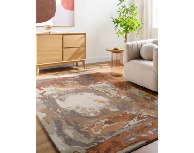 Surya Carpets, Inc Kavita Orange and Tan 8 X 10 Rug large image number 6