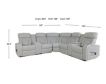 Synergy K2277 Collection Livorno Silver Leather 3-Piece Power Reclining Sectional small image number 11