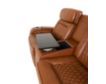 Synergy K2277 Collection Livorno Nutmeg Leather Power Reclining Loveseat with Console small image number 7