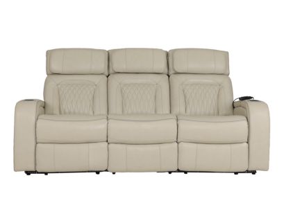 Synergy K2277 Collection Livorno Pearl Leather Power Reclining Sofa with Dropdown Table