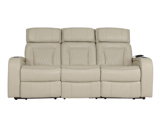 Synergy K2277 Collection Livorno Pearl Leather Power Reclining Sofa with Dropdown Table large image number 1