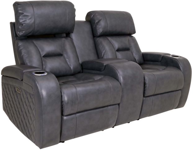 Synergy Transformer Leather Power Recline Console Loveseat large image number 4