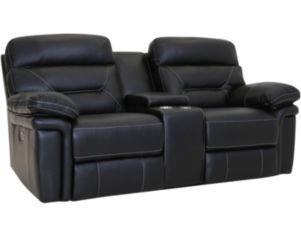 Synergy Seville Leather Power Recline Console Loveseat
