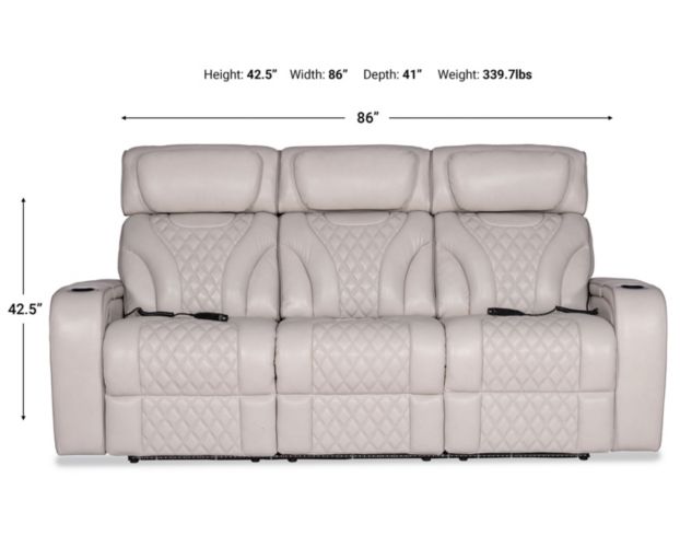 Synergy K2140 Collection Leather Power Sofa large image number 13