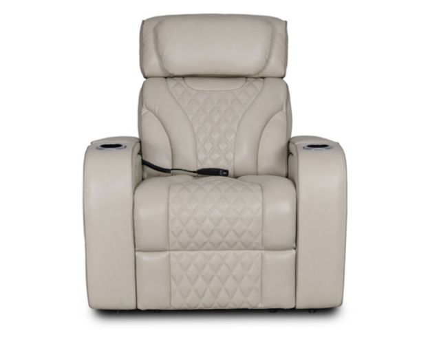 Synergy K2140 Collection Pearl Leather Power Recliner large image number 1