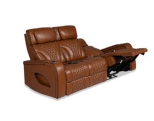 Synergy K2140 Collection Nutmeg Leather Power Sofa