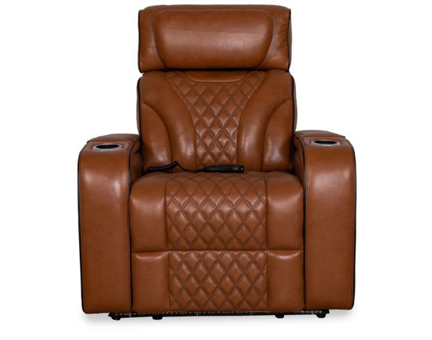 Synergy K2140 Collection Nutmeg Leather Power Recliner large image number 1