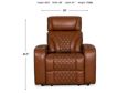 Synergy K2140 Collection Nutmeg Leather Power Recliner small image number 5