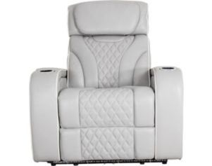 Synergy K2140 Collection Silver Leather Power Recliner