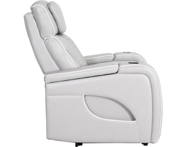 Synergy K2140 Collection Silver Leather Power Recliner large image number 5