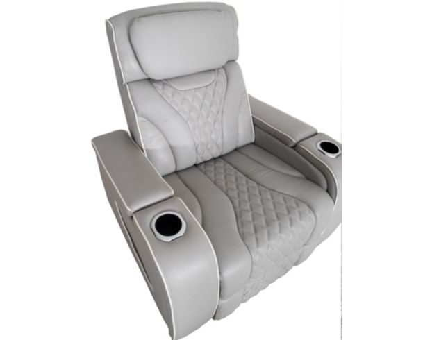 Synergy K2140 Collection Silver Leather Power Recliner large image number 7