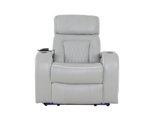 Synergy Home Furnishings K2277 Collection Livorno Silver Leather Power Recliner