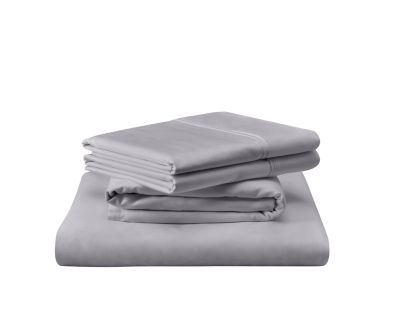 Tempur-Pedic North America, Llc Classic Cool Gray Cotton Queen 4-Piece Sheet Set