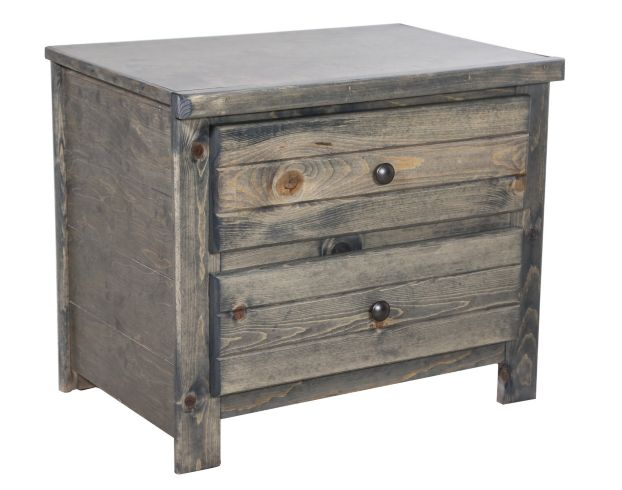 Trend Wood Bayview Rustic Gray Nightstand large image number 1