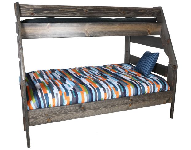 Trend Wood Bayview Rustic Gray Twin/Full Bunk Bed large image number 1