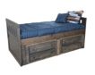 Trend Wood Bayview Rustic Gray Twin Storage Bed small image number 1