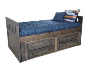 Trend Wood Bayview Rustic Gray Twin Storage Bed