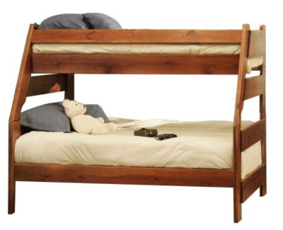 wooden bunk bed full and twin