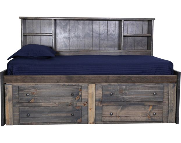 Trend Wood Rustic Gray Twin Captains Bed large image number 1