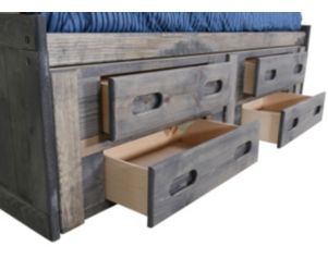 Trend Wood Driftwood Bunkhouse Twin Captains Bed