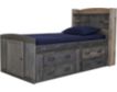 Trend Wood Driftwood Twin Palomino Storage Bed small image number 1