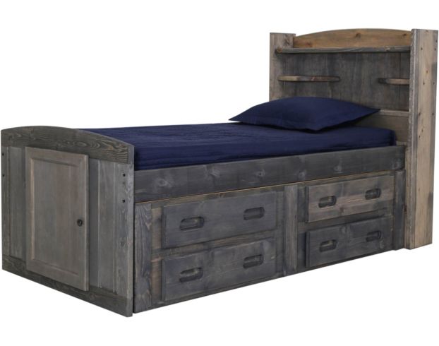 Trend Wood Driftwood Twin Palomino Storage Bed large image number 1