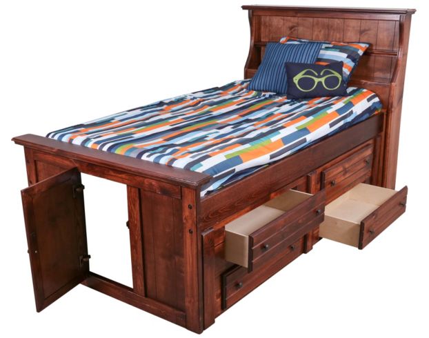 Trend Wood Sedona Twin Storage Bed, Twin Platform Bed With Drawers Underneath
