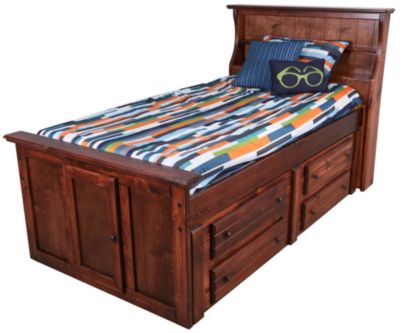 Trend Wood Sedona Twin Storage Bed, Sedona Twin Full Bunk Bed