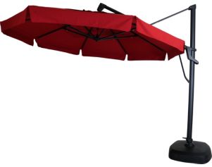 Treasure Garden Red 11-Foot Cantilever Umbrella