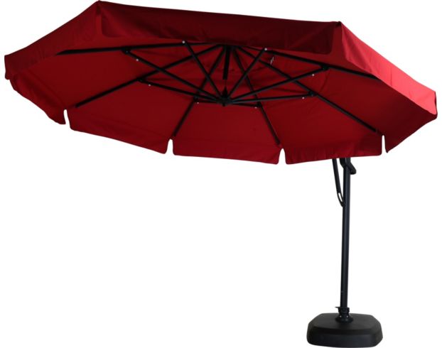 Treasure Garden Red 11-Foot Cantilever Umbrella large image number 2
