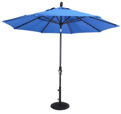 Treasure Garden 9 Foot Starlight Patio Umbrella With Lights