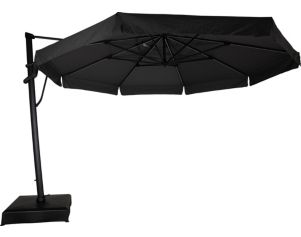 Treasure Garden Starlux Plus 13ft Black Octagonal Aluminum Cantilever Patio Umbrella
