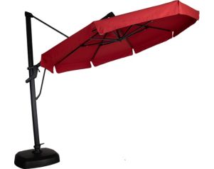 Treasure Garden Starlux Plus 11ft Red Octagonal Aluminum Cantilever Patio Umbrella