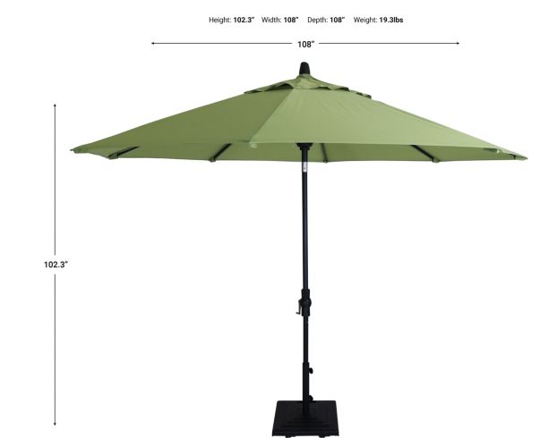 Treasure Garden 9-Foot Auto-Tilt Kiwi Patio Umbrella large image number 5