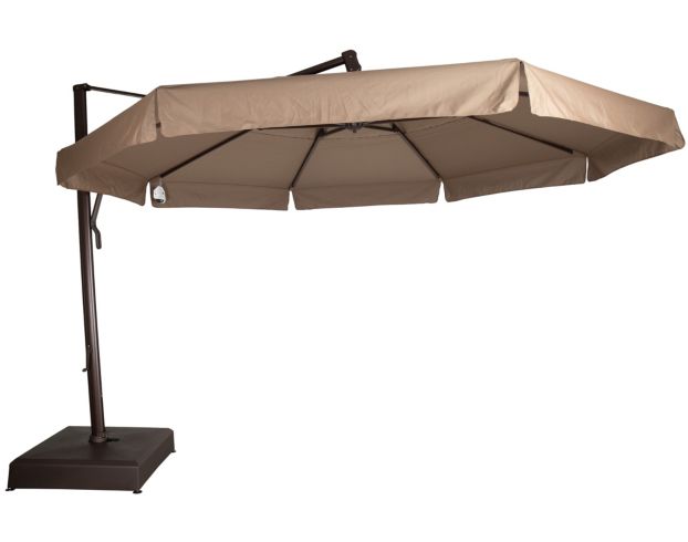 Treasure Garden 13' Octagonal Cantilever Umbrella with Base large image number 1