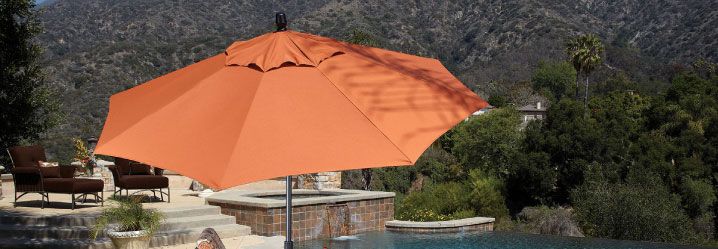 Treasure Garden Patio Umbrellas Bases Lights Homemakers