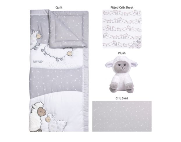 Trend Lab Sleepy Sheep 4-Piece Crib Bedding Set large image number 3