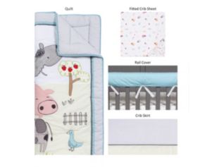 Trend Lab Farm Stack 4-Piece Crib Set